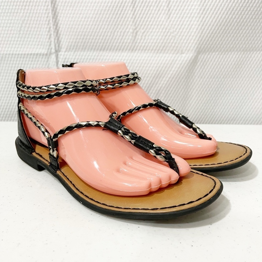 B.o.c thong  braided gladiator zip back sandal